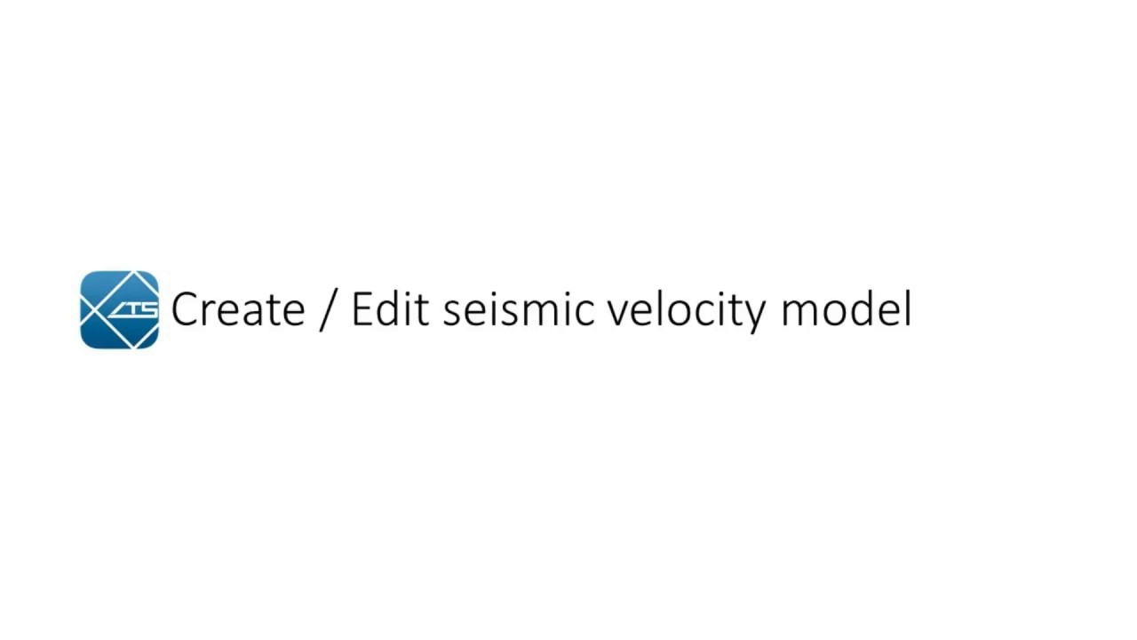 Create a New Velocity Model