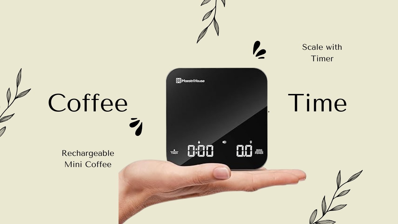 Maestri House Rechargeable Mini Coffee Scale – Precision Brewing at Its Best!