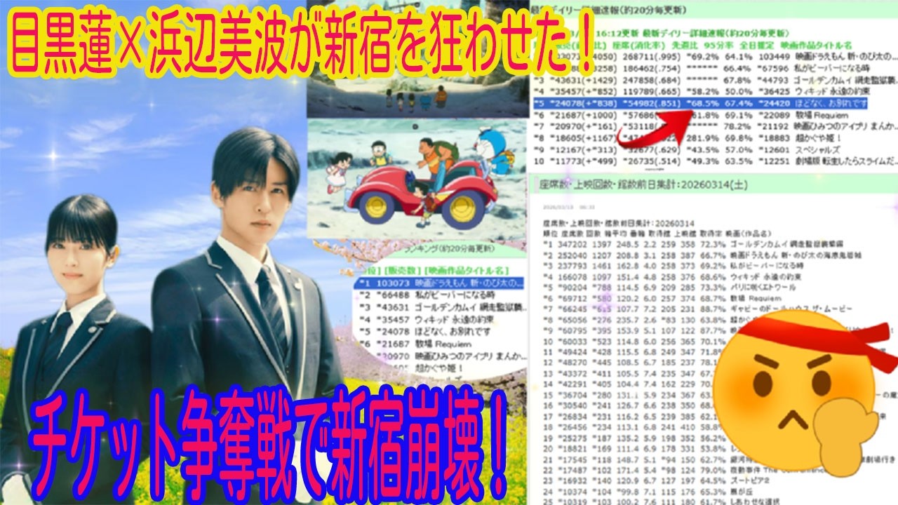 ファン大熱狂で新宿が完全パニック！目黒蓮×浜辺美波『ほどなく、お別れです』チケット争奪戦が街を麻痺させた衝撃の瞬間を激写- 吹雪TV