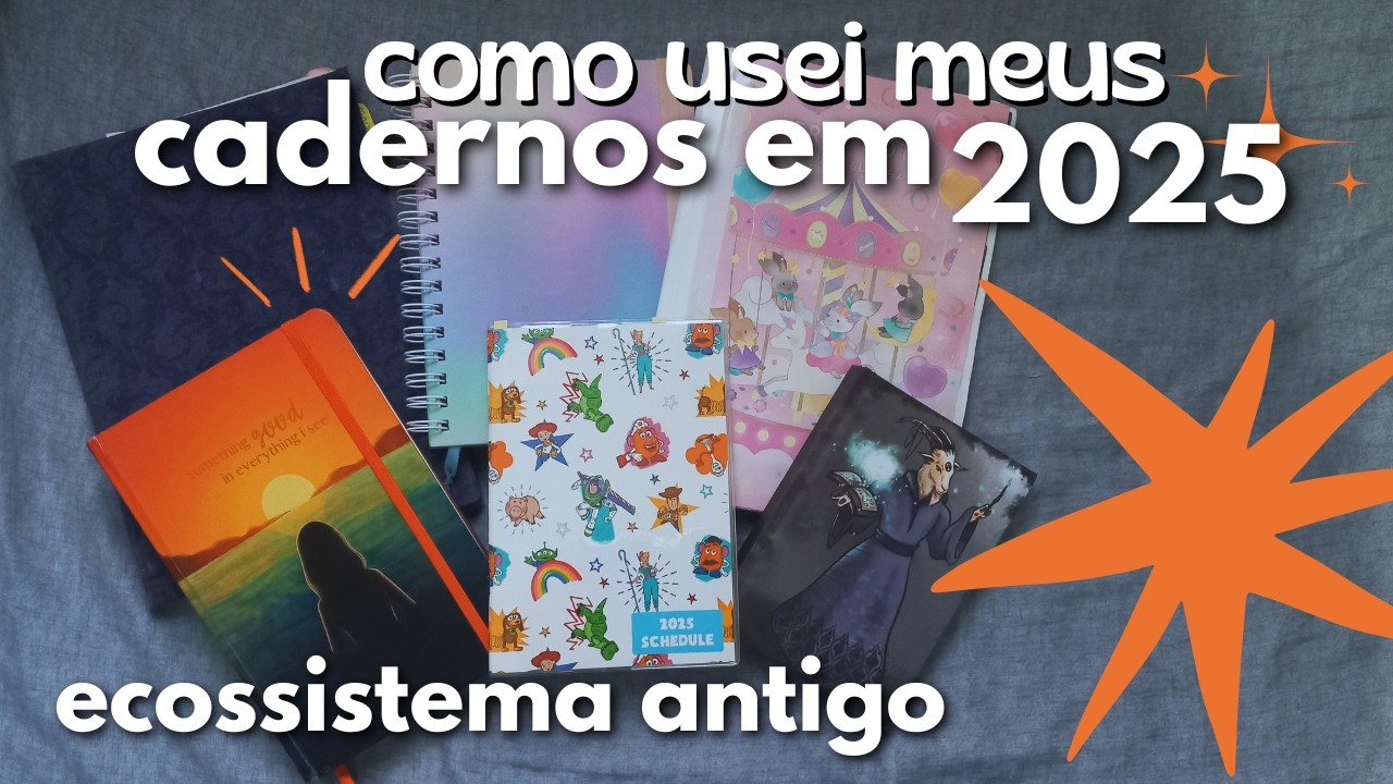 cadernos que usei em 2025 ✨ journals, bullet journal, commonplace book etc 