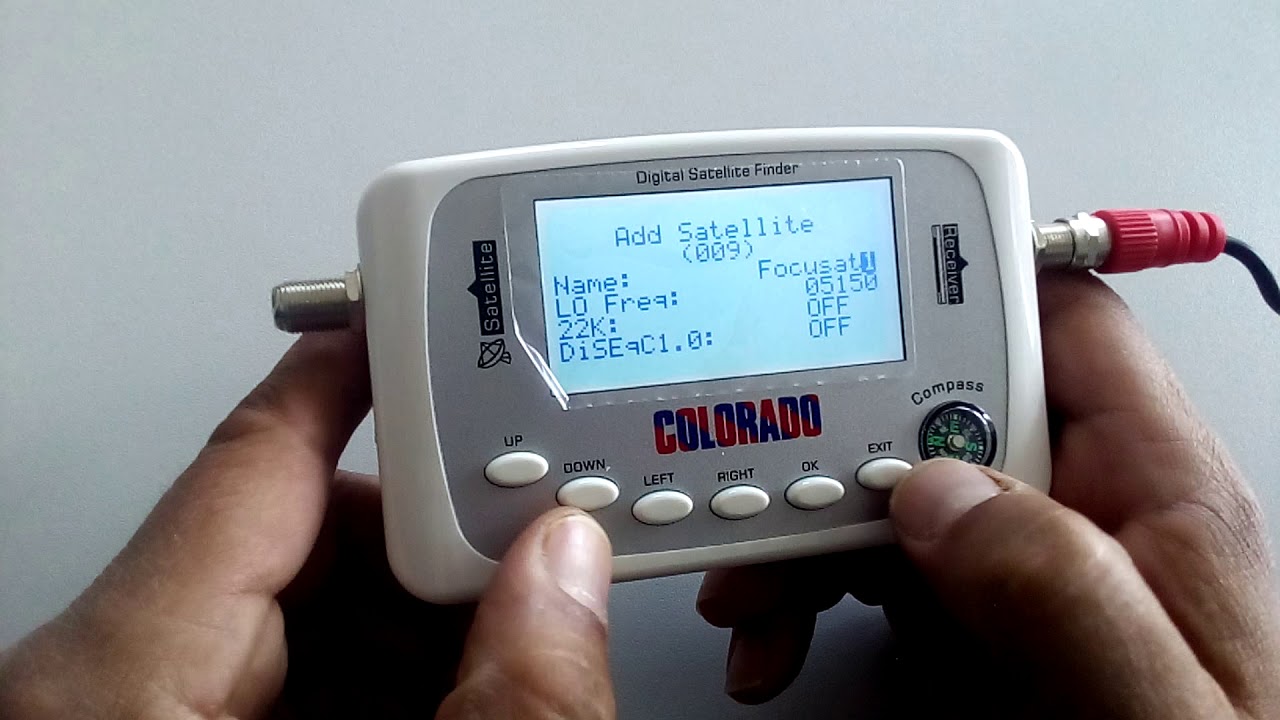 How to set up SF 500 satfinder