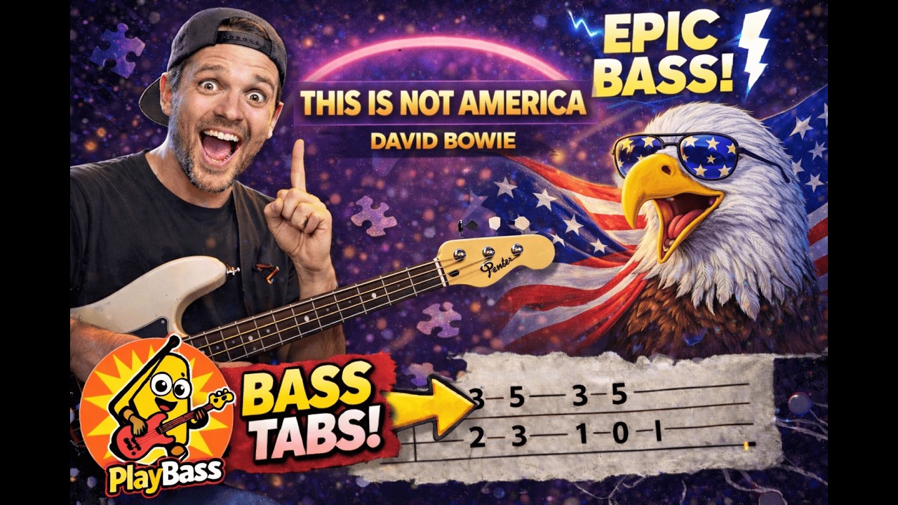 This Is Not America - David Bowie (Bass Cover + Tabs)