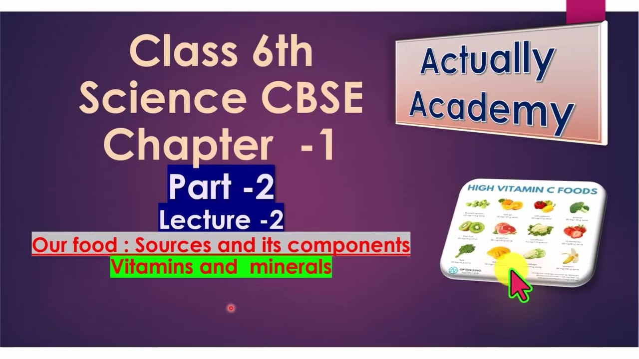 Class 6 Science Chapter -1 Our food and its sources Part-2