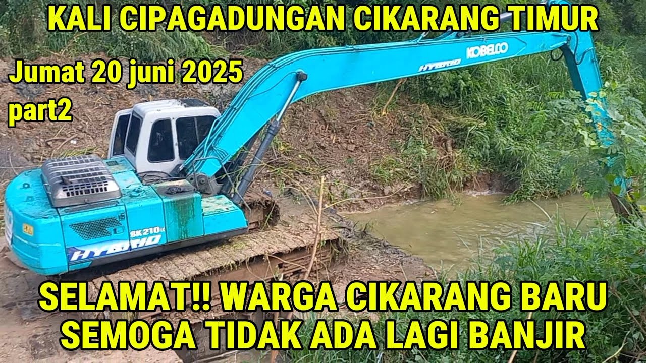 RAPI & BERSIH!! EXCAVATOR BABAT HABIS POHON LIAR BANTARARAN KALI || KALI CIPAGADUNGAN #dedimulyadi
