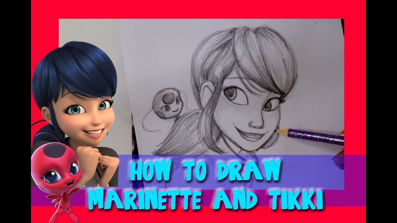 How to Draw Marinette and Tikki from MIRACULOUS LADYBUG - @dramaticparrot