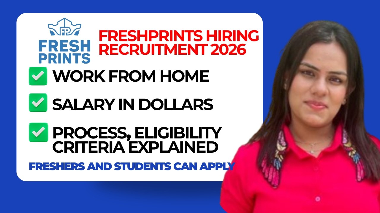 Fresh Prints Work From Home Job 2026 | Freshers Eligible | ₹63,000 Salary!