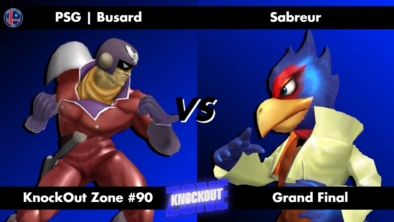 KnockOut Zone #90 - SSBU Grand Final - Busard (Captain Falco) vs Sabreur (Falco)