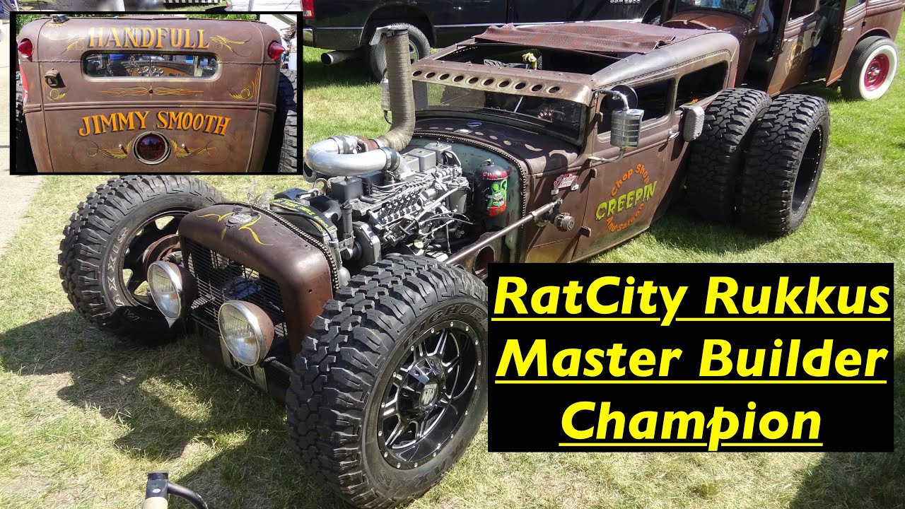 Jimmy Smooth, revs up his 1932 Ford Rat Rod with a 12 valve Cummins diesel and a 92mm Turbo.