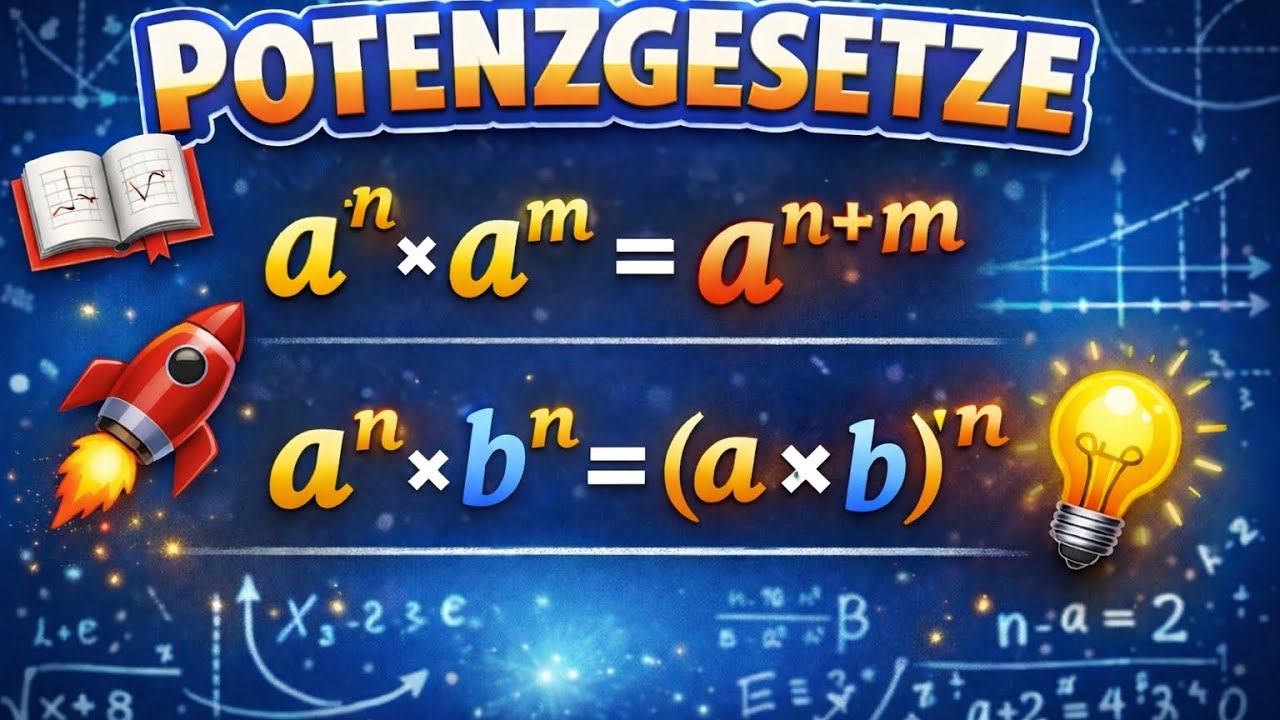 Potenzgesetze 1 und 2 einfach erklärt 🔥 | aⁿ·aᵐ & aⁿ·bⁿ verständlich