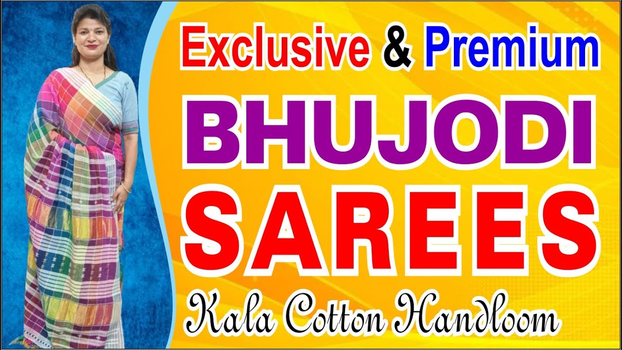 Exclusive and premium BHUJODI SAREES kala cotton Handloom #exclusive #premium #beautiful #saree