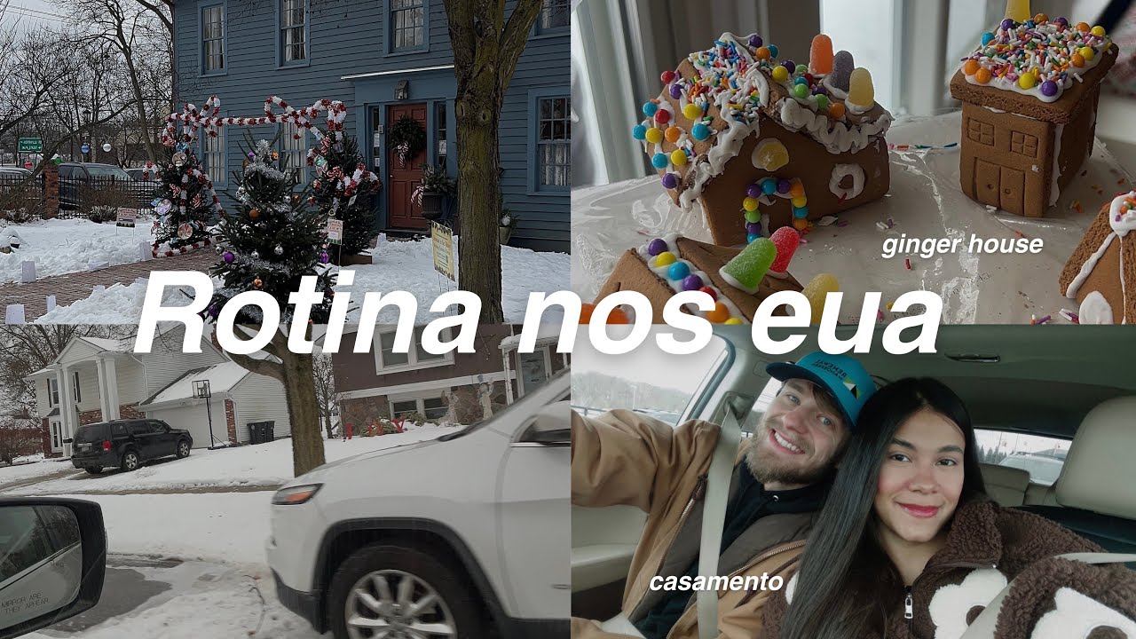 Minha rotina nos eua | experimentando doces do casamento | casa de biscoito 🎄❄️