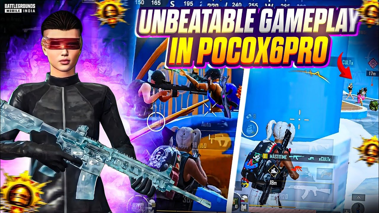 Crazy 1vs4 Clutches In PocoX6Pro 🔥 Intense Fight Against Aggressive Players | 1vs4 BGMI Gameplay | 