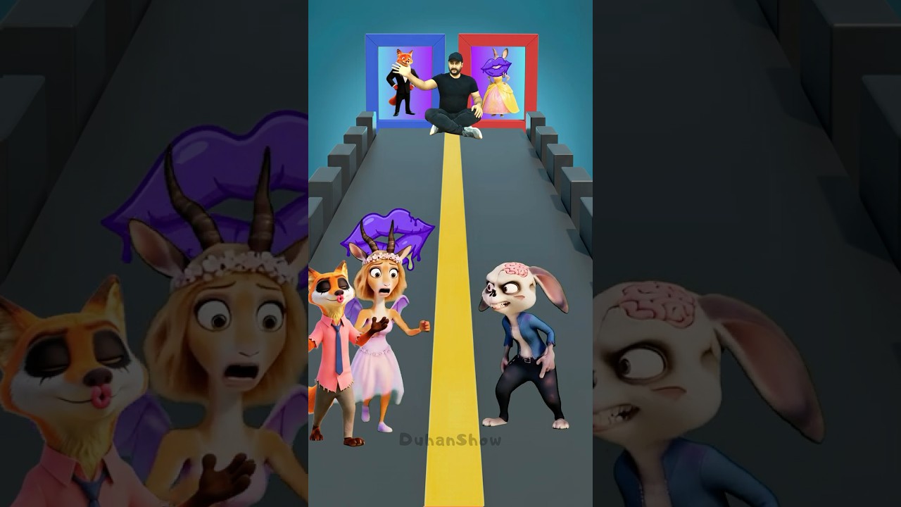 POV 🧠 Джуди Хоппс и Ник Уайлд в мультфильме &laquo;Бег мозга&raquo;! 190% #анимация