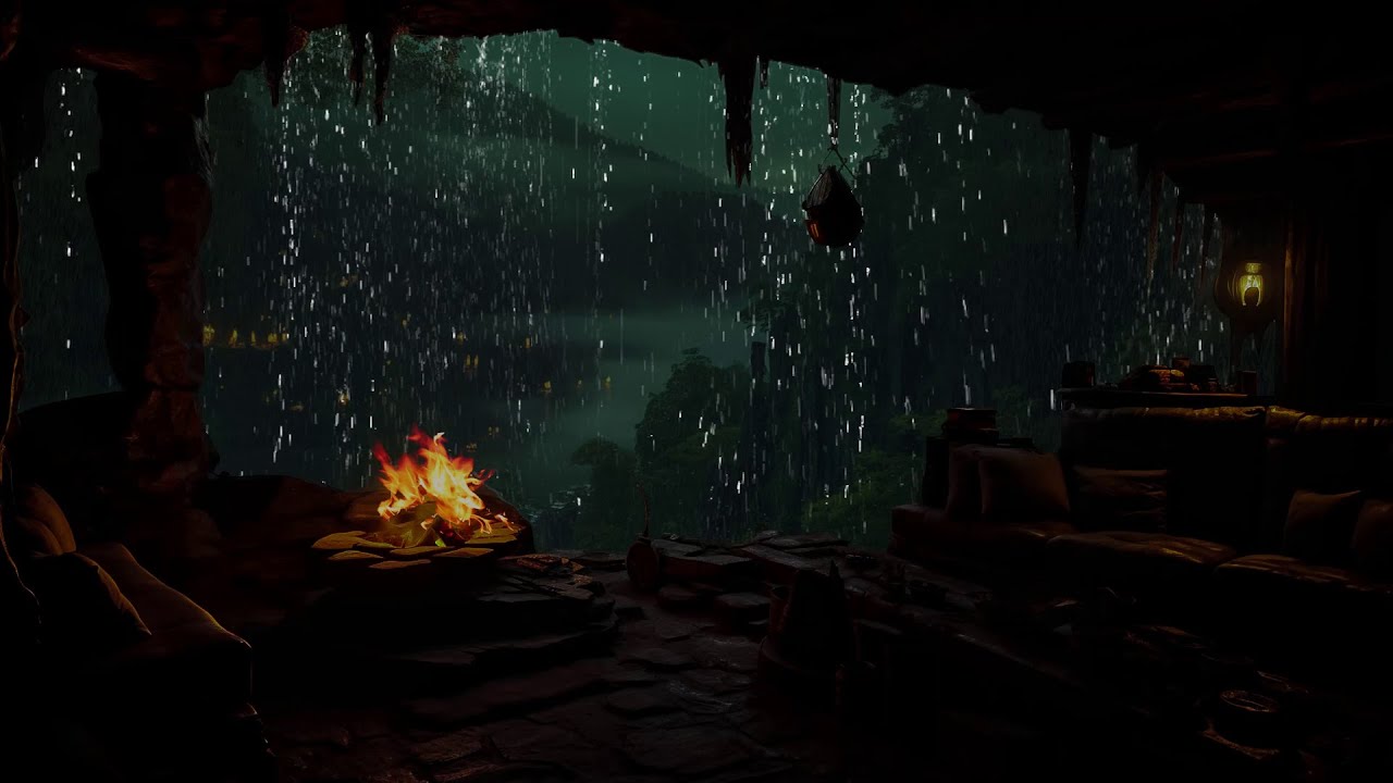 Durma Uma Noite Na Caverna Dos Sonhos | Sons De Chuva Para Dormir E Curar  -  ASMR 💤💤