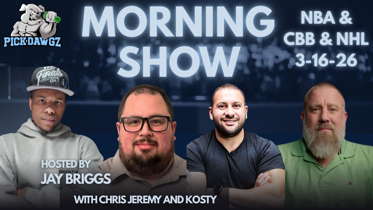 NBA & NHL Picks 3/16/26 | The PickDawgz Morning Show Hosted By Jay Briggs