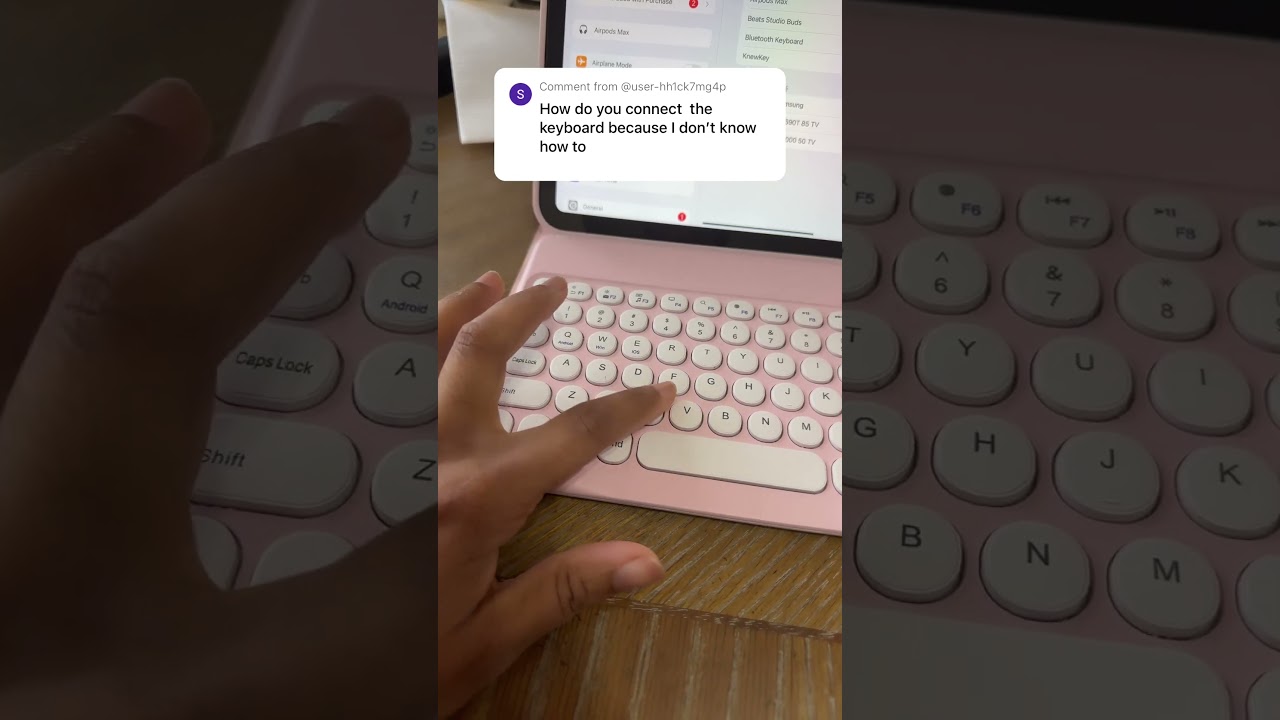 🩷How To Pair Amazon Bluetooth Keyboard ⌨️ #Pinkipad #ipad10thgen #Amazonipadcase