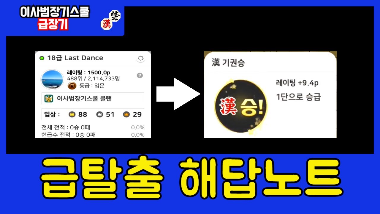 [급장기탈출] 18급부터 시작해서 급탈출까지의 모든과정을 살펴보세요
