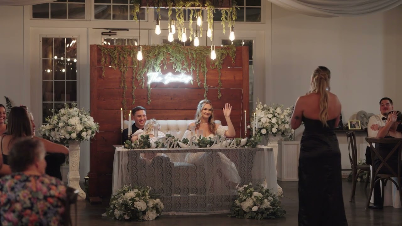 Adrianna + Andrew Wedding Toasts | Mia Bella Gardens | Mims, Florida | Wedding Videography