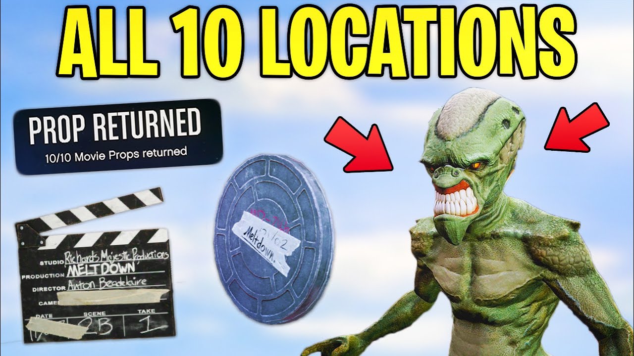 All 10 Movie Prop LOCATIONS in GTA 5 Online (How to Unlock the Alien Outfit)
