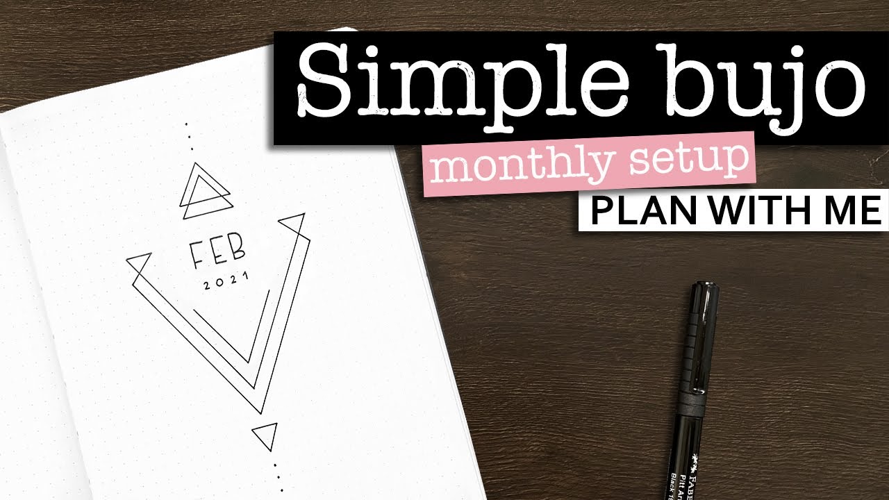 Quick and easy monthly bullet journal setup 💜