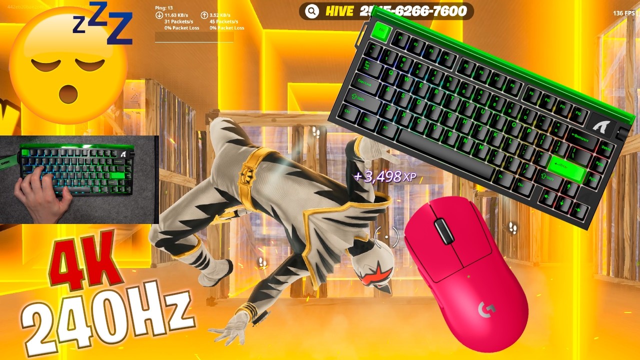 Attack Shark R85HE Unboxing ASMR 😴 Box Fight Gameplay 📦 Satisfying Keyboard Fortnite 4K 240 FPS 🏆