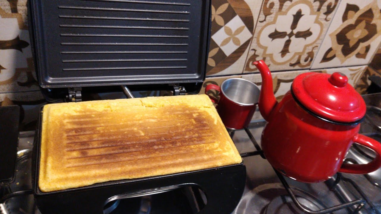 BOLO DE FUBÁ NA SANDUICHEIRA  PRONTO EM 5 MINUTOS FÁCIL E RÁPIDO CONFIRA , #bolodefuba