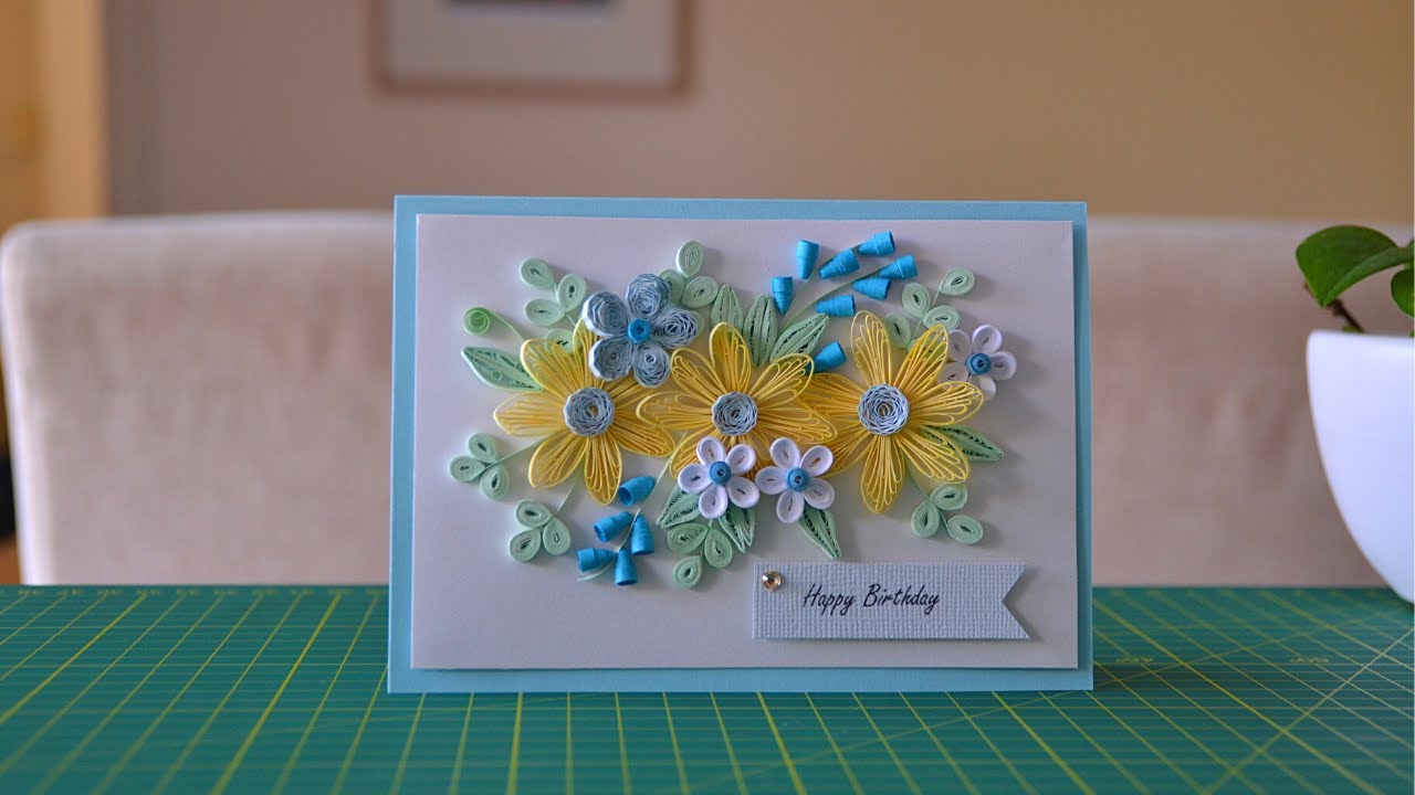 Beautiful DIY Birthday Card | How to make a Quilling Card for Birthday | Step by Step Tutorial