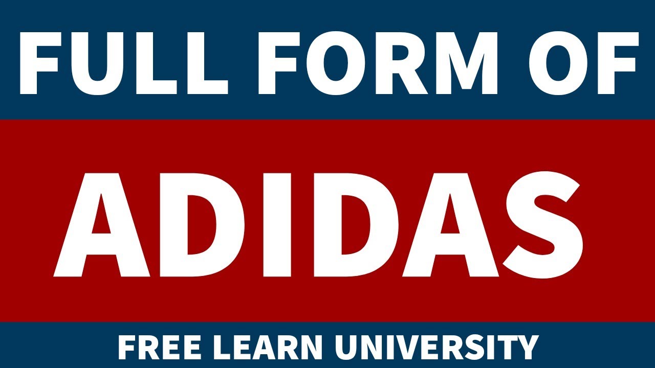 Full form of ADIDAS | ADIDAS ka full form kya hai | ADIDAS full form
