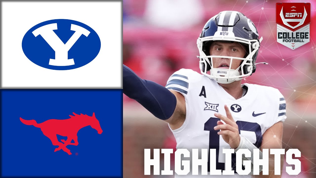 BYU Cougars против SMU Mustangs | Полные обзоры матча | ESPN College Football