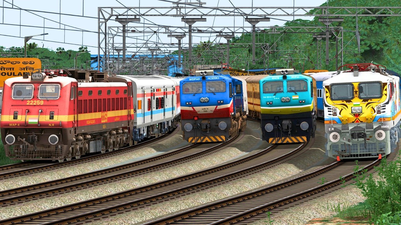 TRAINS CROSSING HEAVY TRAFFIC IN RAILWAY STATION | BUMPY RAILROAD | Train Simulator |  NTG GAMING
