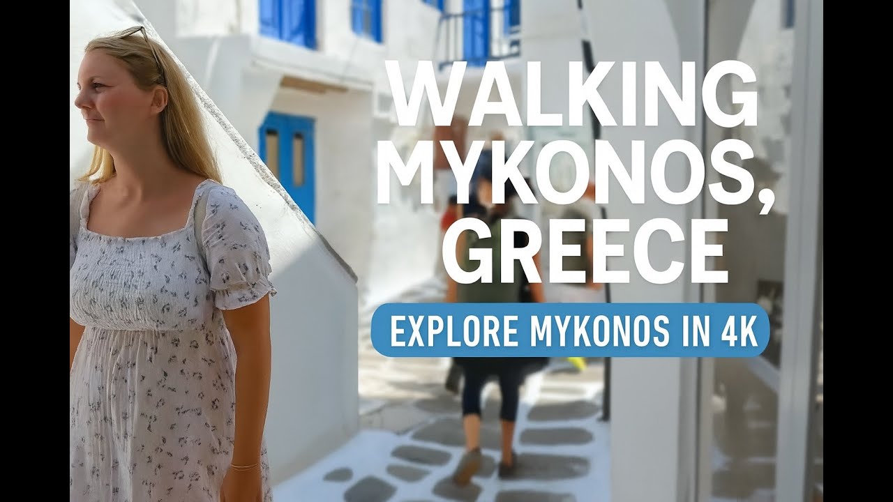 Explore Mykonos in 4K | Walking the White Streets of Greece
