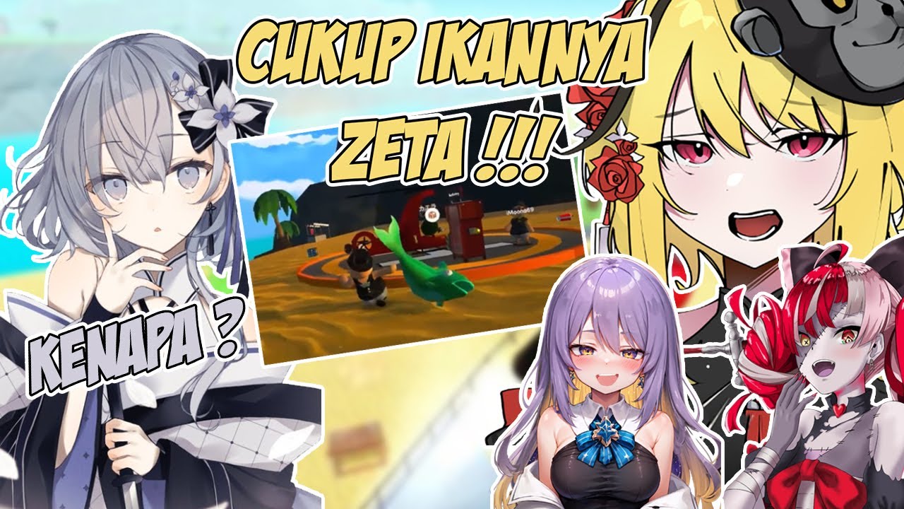 [Funny Moment] Zeta dan Ikan, bikin kaela kena mental !, moona & ollie mengakak ! [Hololive]