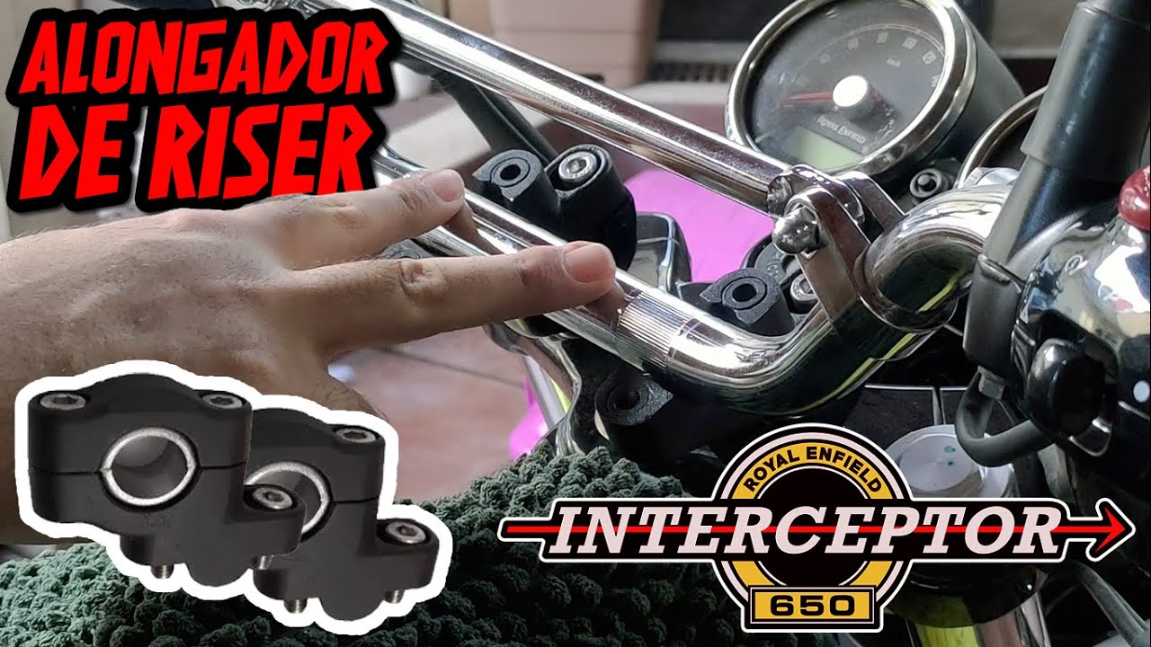 Alongador Guidão Riser Fixo Royal Enfield Interceptor 650