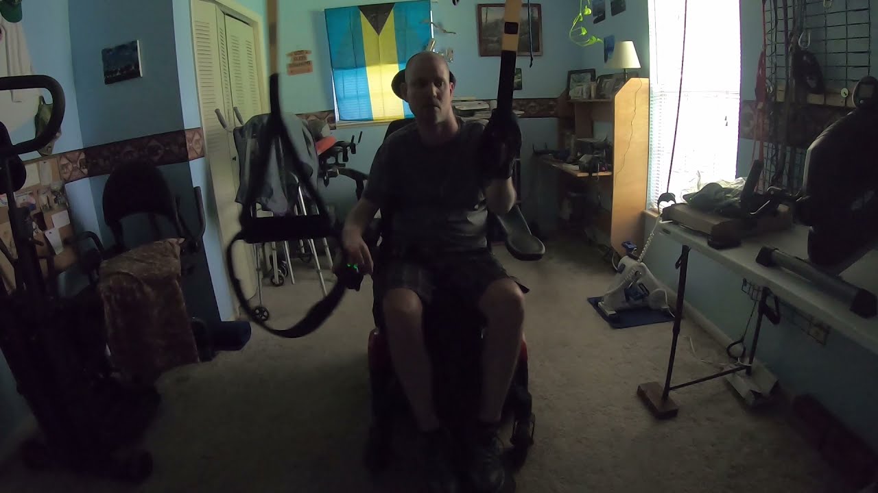Quadriplegic Vlog - Wheelchair core, hip stretch