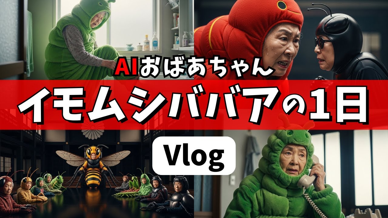 イモムシババアの１日【Vlog】【AIおばあちゃん】