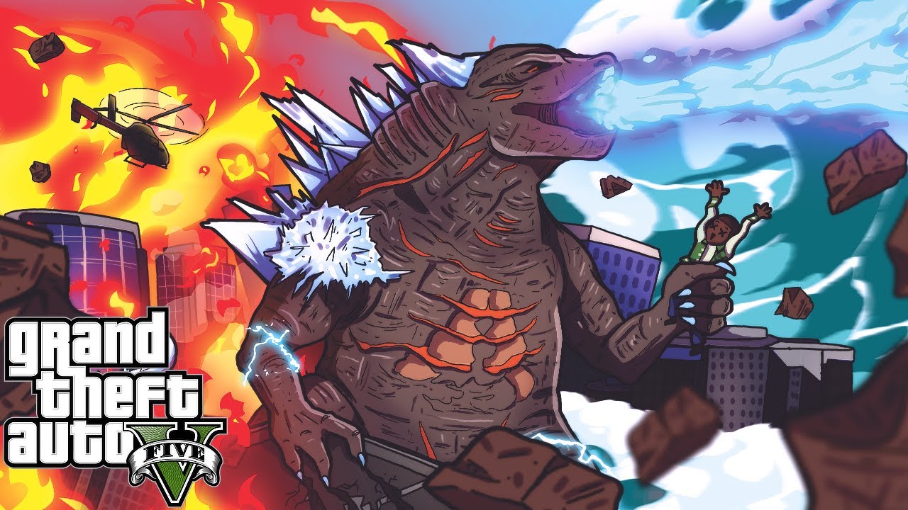 GODZILLA DESTROYS the CITY in GTA 5