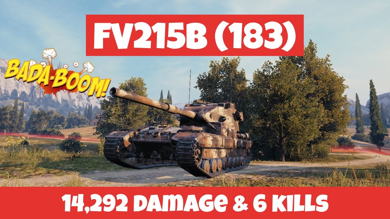 FV215b (183) 💥CRAZY 14.292 DAMAGE & 6 KILLS | World of Tanks