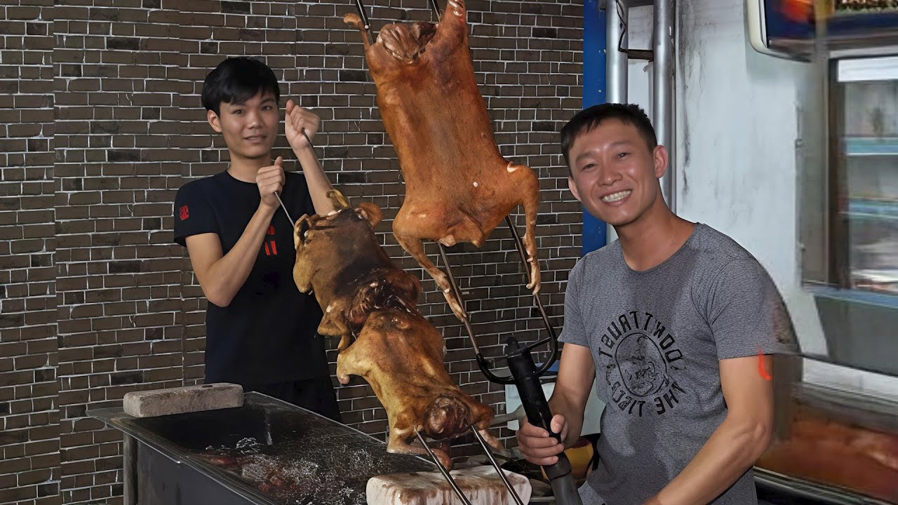 阿壮爆烤23斤兔子，请一群人一顿吃光光，这才是真正的美食