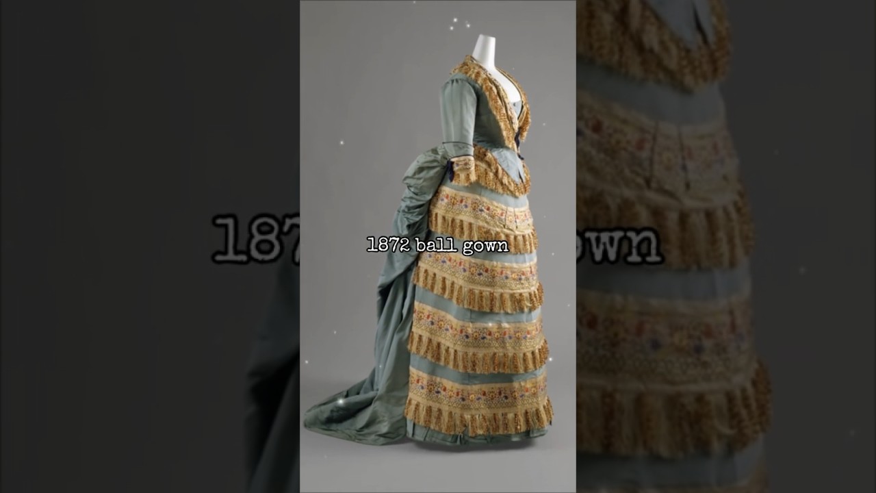 1870s ball gown 💃|| 19th century dress || Victorian aesthetic #history #fashion #shorts #dress