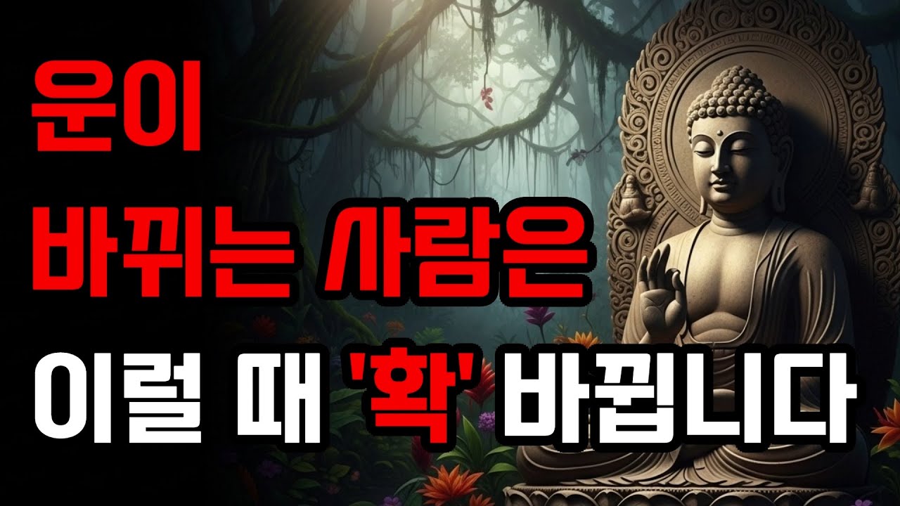 운이 바뀌는 사람에겐 공통된 변화 5가지! | 부처님 말씀 | 석가모니 가르침
