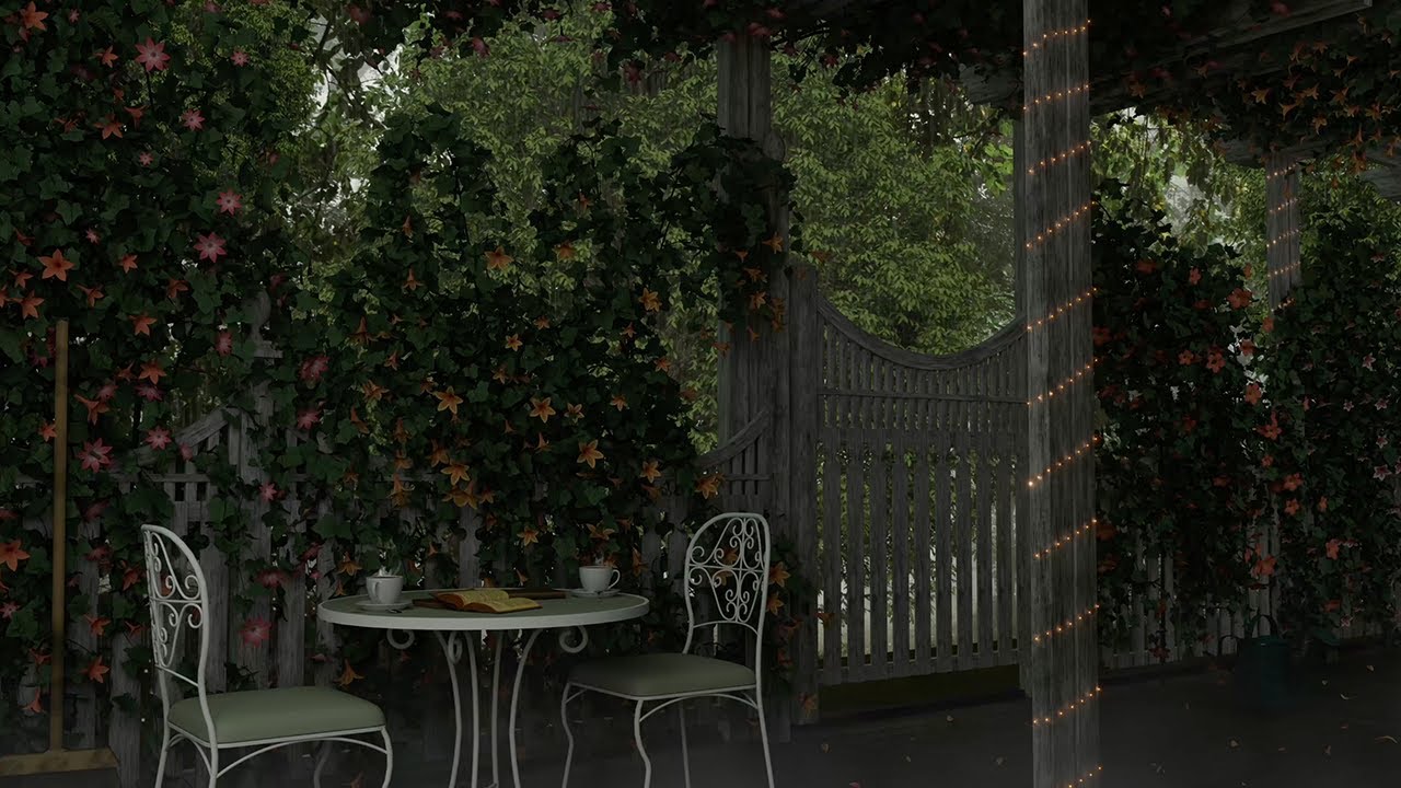 Garden Rain Sounds for Sleeping | Spring Rain Ambience for Sleep, Relaxation, Contentment