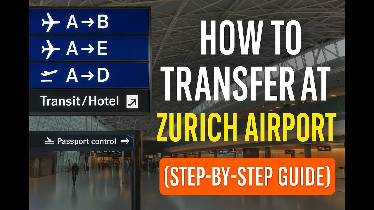 🌟 ➡️ How to Transfer at Zurich Airport | From Arrival A Gates to B, E & D Gates (Step-by-Step Guide)
