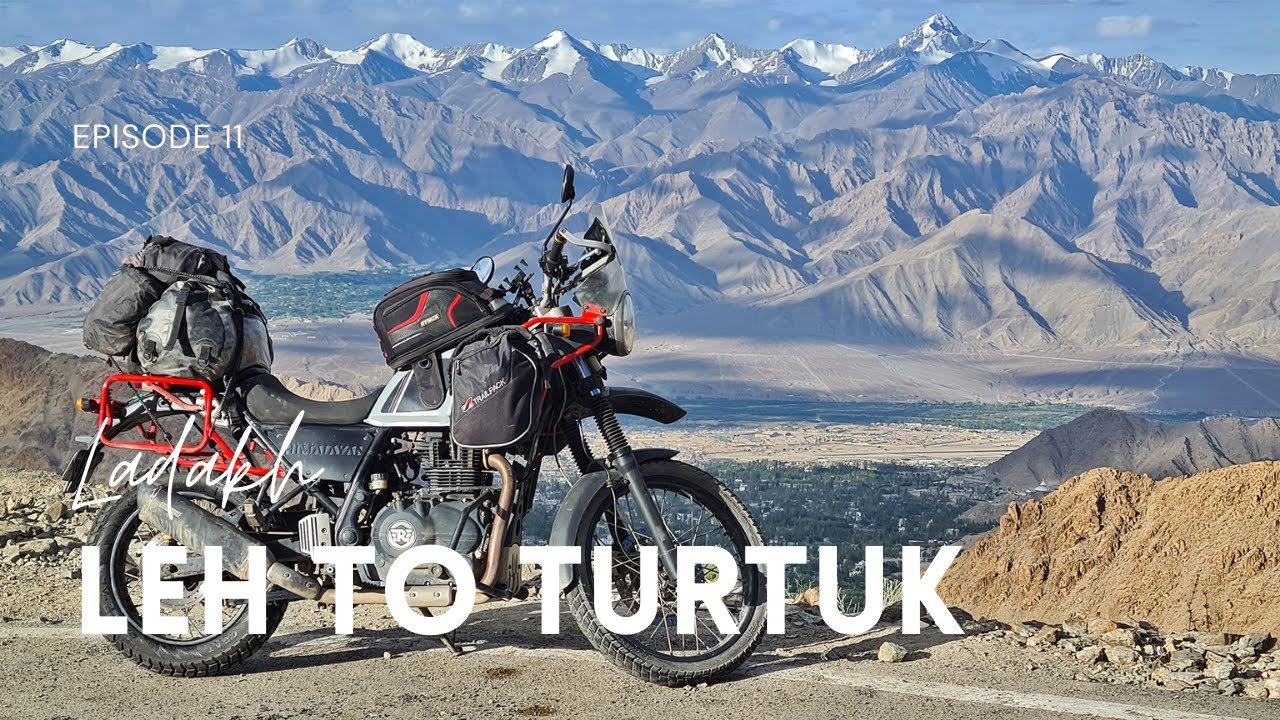 Riding SOLO from LEH to TURTUK (near POK) - Solo Ladakh Ride Episode 11 | Nature Moto
