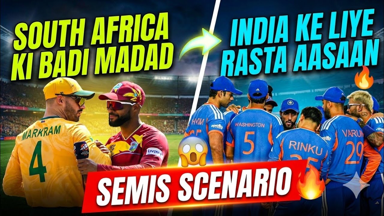 LIVE: INDIA SEMI FINAL SCENARIO AFTER SOUTH AFRICA VS WI - WEST INDIES FLOP VS SA - T20 WORLD CUP