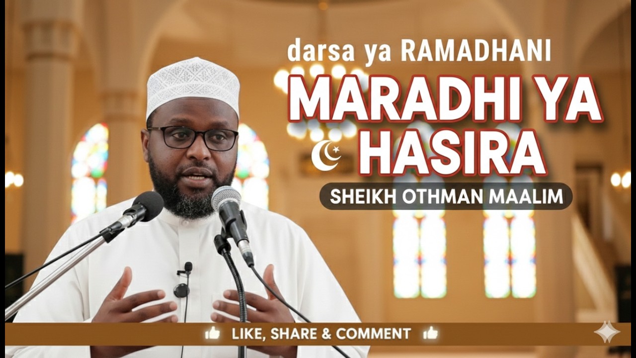 🛑LIVE  DARSA LA MWEZI WA RAMADHANI //SHEIKH OTHMAN MAALIM MARADHI YA HASIRA RAMADHANI YA 07