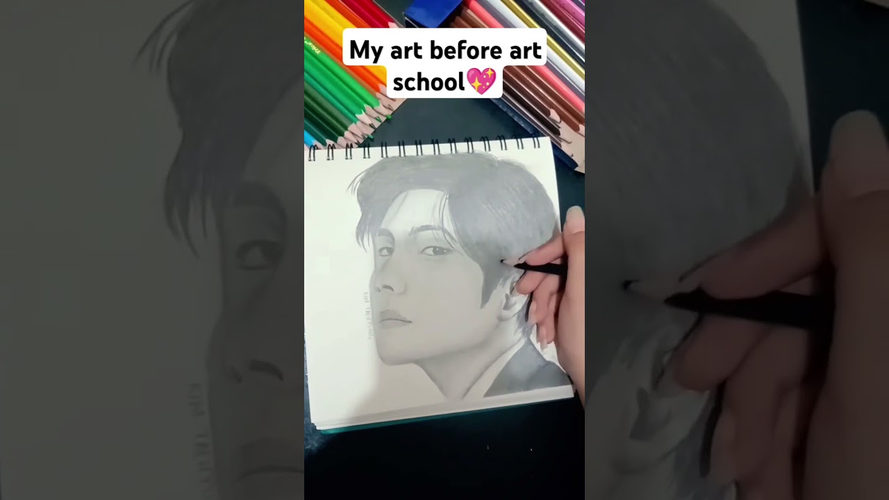 My art before and after art school 💖 #artist #art #after #before #shorts