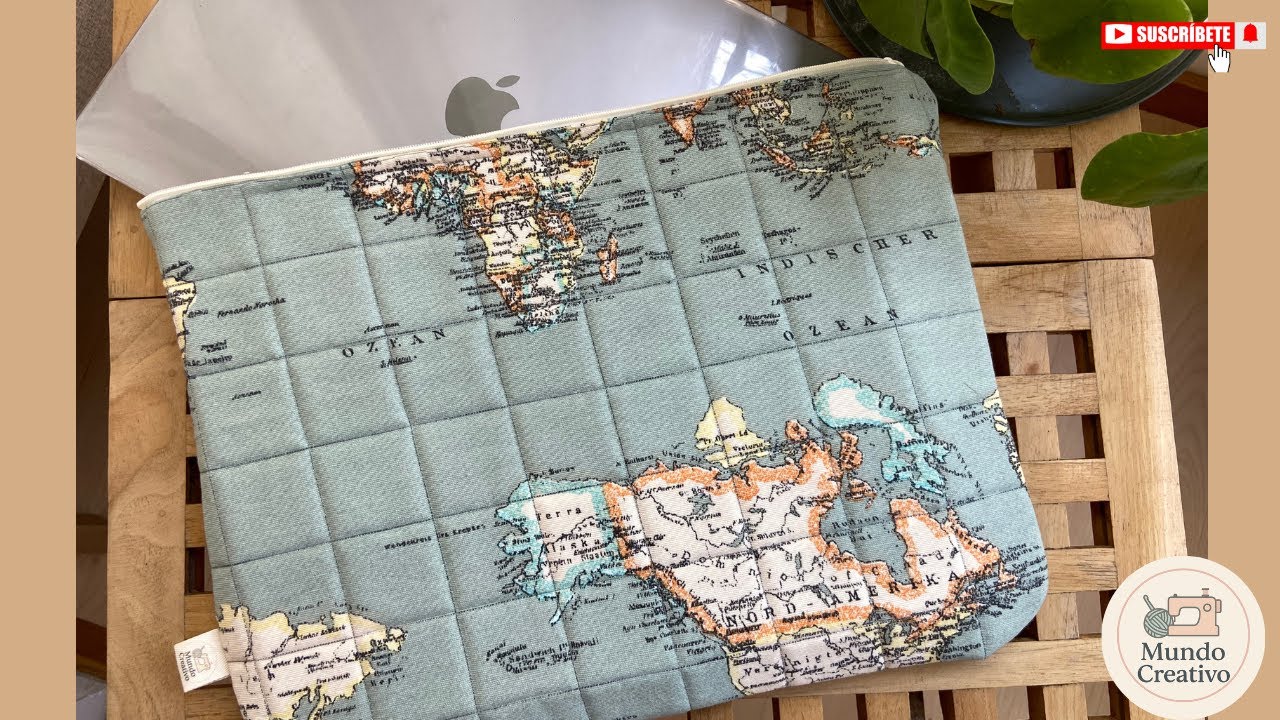 🧵 Cómo hacer una funda de ordenador portátil | Tutorial DIY de costura 💻✨