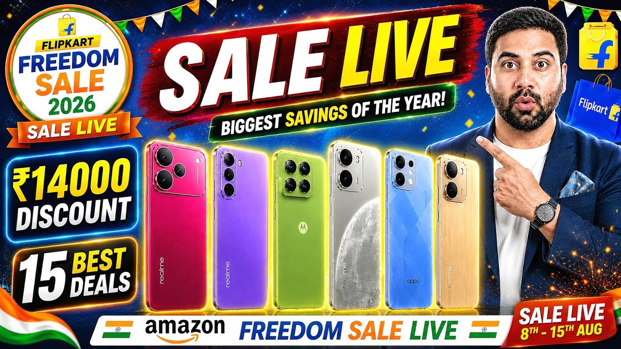 SALE LIVE 🔴 Flipkart Freedom Sale 2026 Best Mobile Offer 🔥 Best Deals Flipkart Freedom Sale 2026