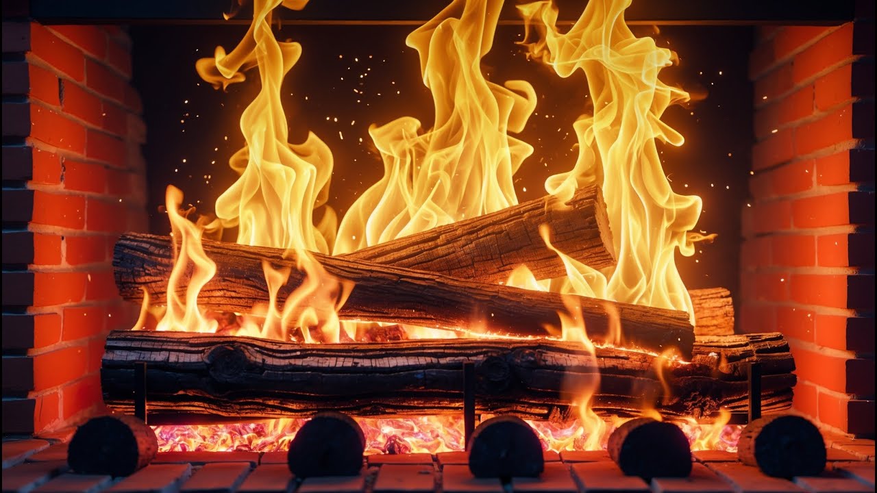 Golden Crackling Fire &ndash; Calming Fireplace Sounds for Sleep, Meditation, Study & Winter Comfort