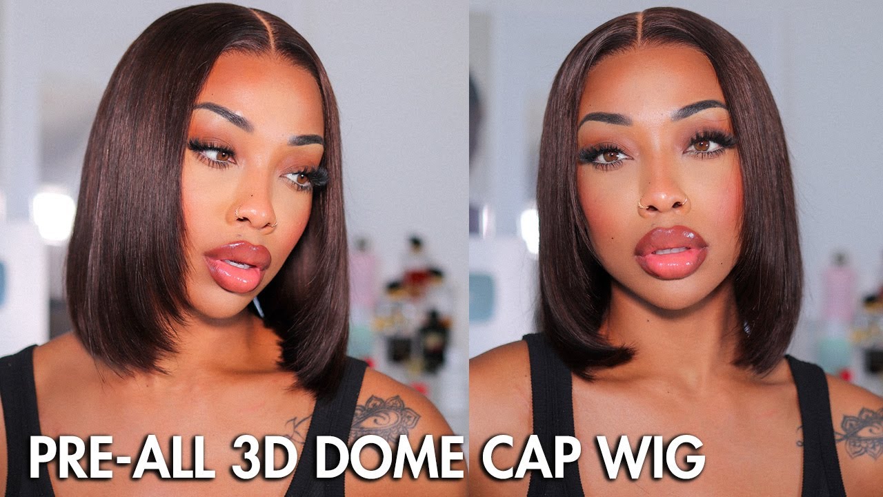 Truly 100% Glueless 8*6 PRE-ALL 3D DOME CAP Wig For Beginners! Snug Fitted Wear & Go Bob Install